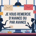 Illustration de courriel professionnel je vous remercie d avance ou par avance