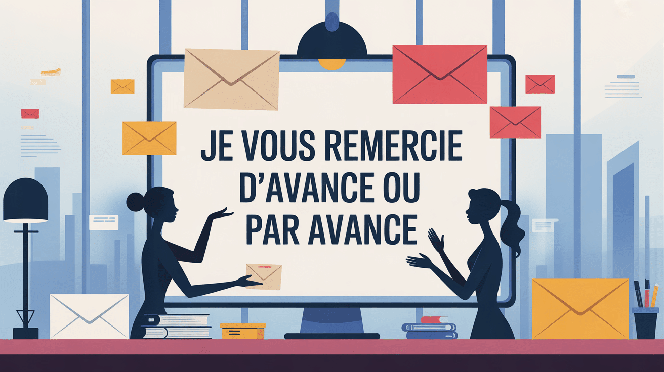 Illustration de courriel professionnel je vous remercie d avance ou par avance