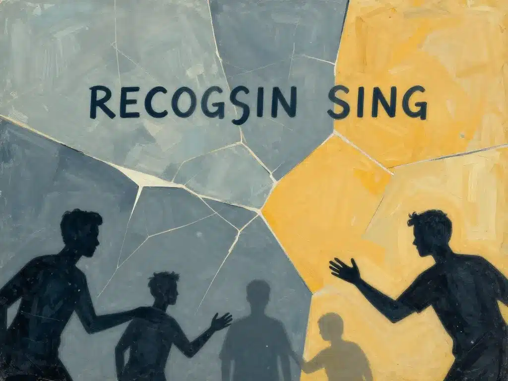 médiateur en situation difficile signes conflit illustration