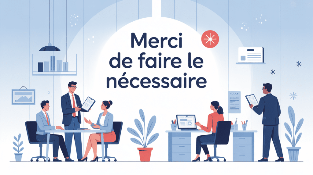 illustration professionnelle merci de faire le nécessaire