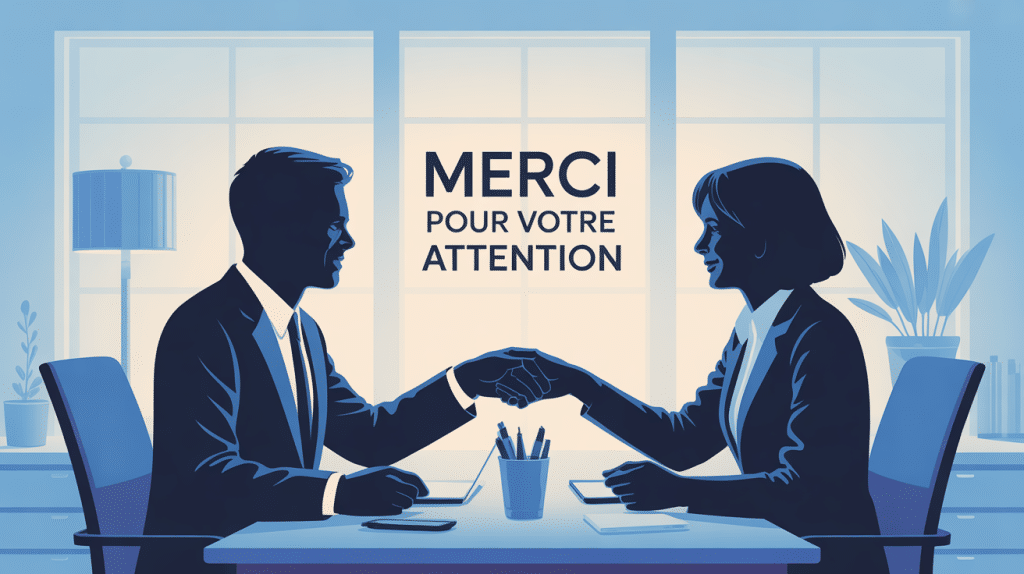 Illustration merci pour votre attention merci de votre attention politesse bureau