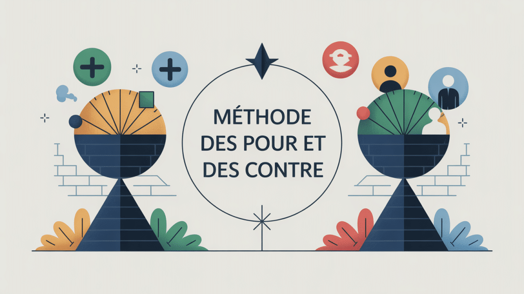 Méthode des pour et des contre balance illustration décision