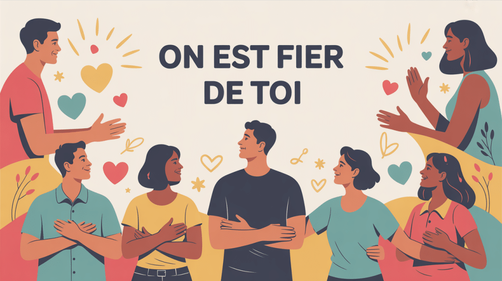 Visuel on est fier de toi soutien et reconnaissance