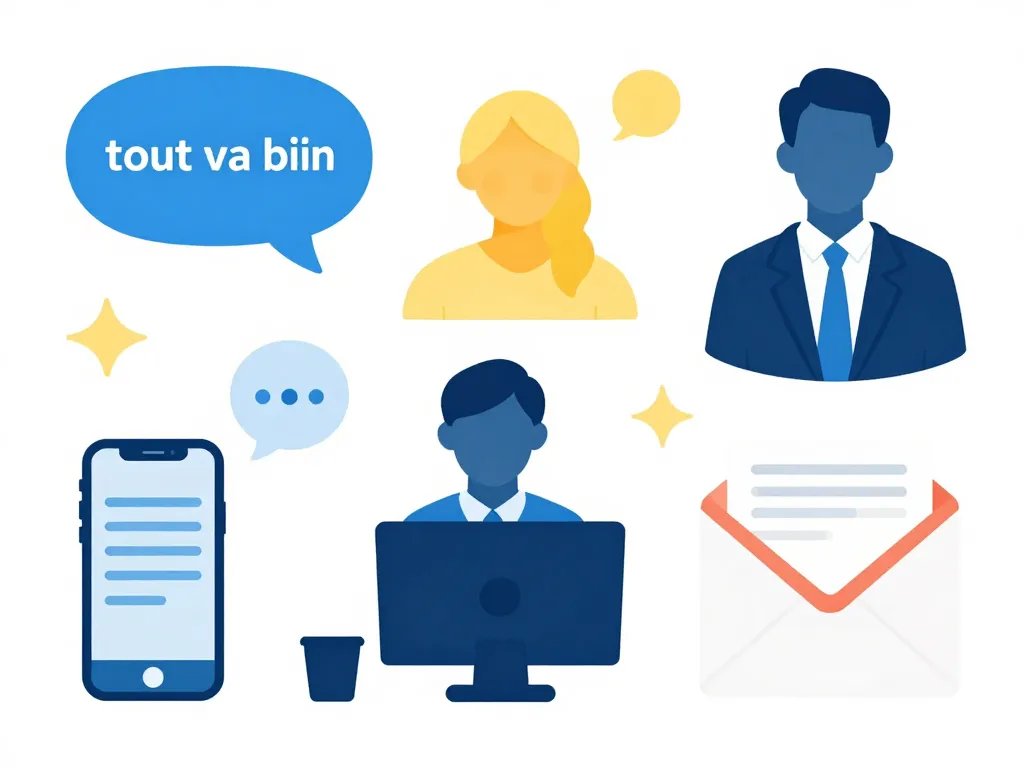 Illustration contextes écrits tout vas bien ou tout va bien