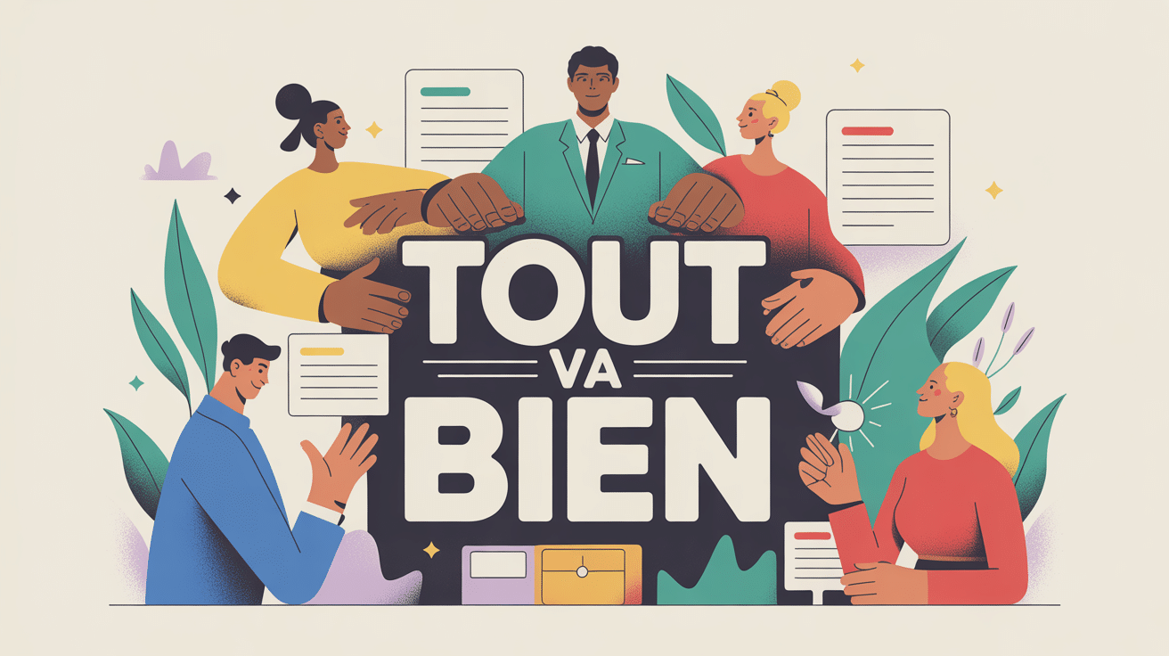 Illustration de la bonne orthographe tout vas bien ou tout va bien