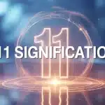 Illustration 111 signification numerologie avec chiffres lumineux et aura energetique