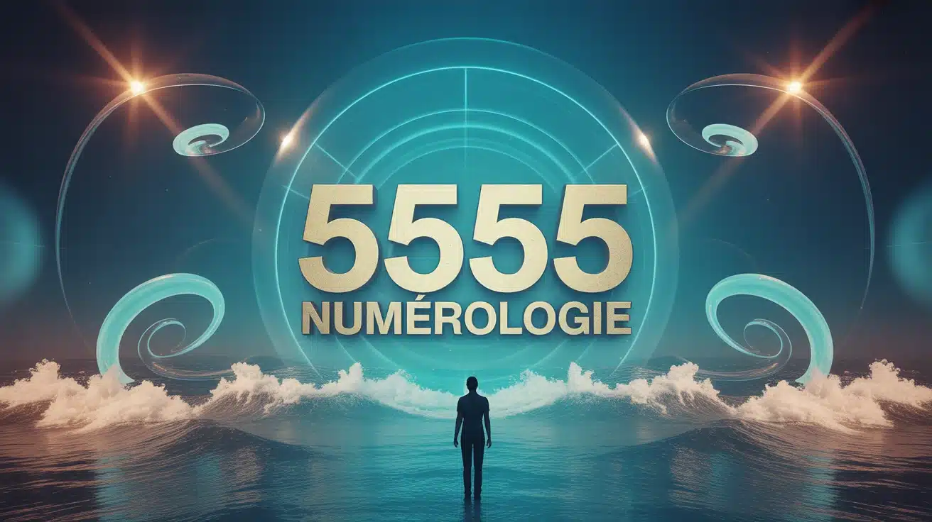Illustration 555 numérologie symbolisant transformation et évolution personnelle