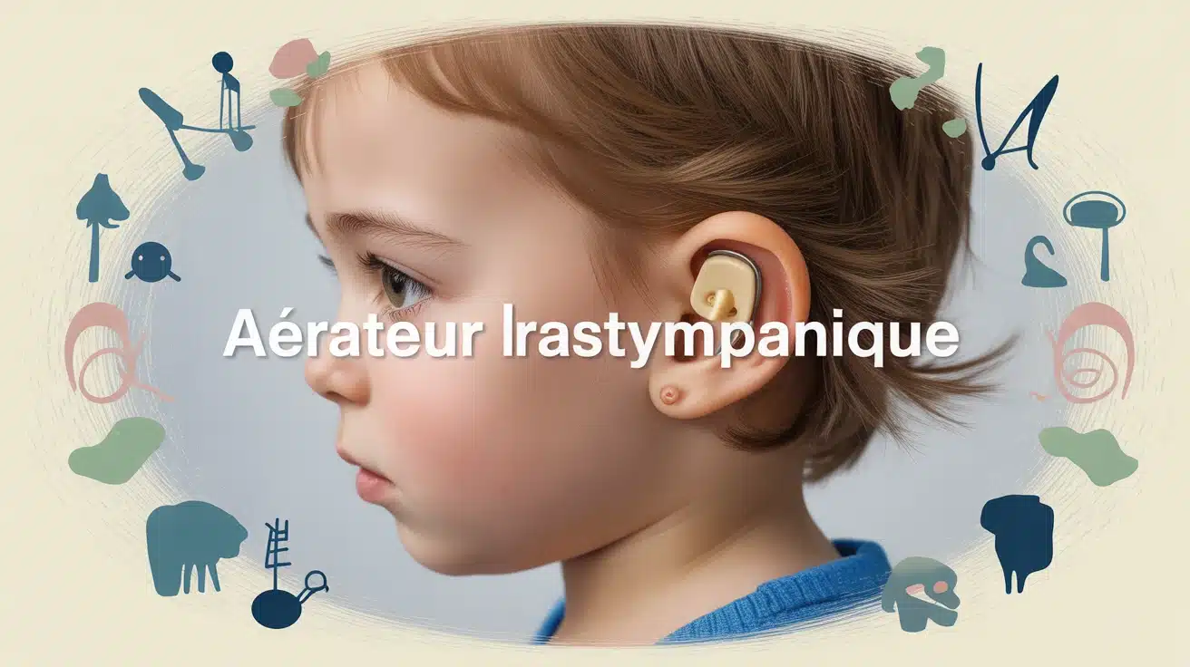 illustration oreille enfant avec aérateur transtympanique