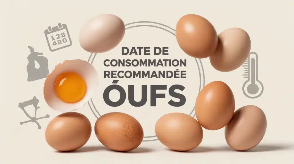Illustration vectorielle œufs fraîcheur date consommation recommandée œufs