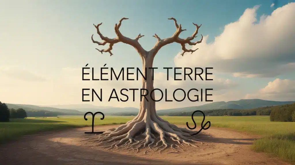 élément Terre en astrologie avec symboles Taureau Vierge Capricorne