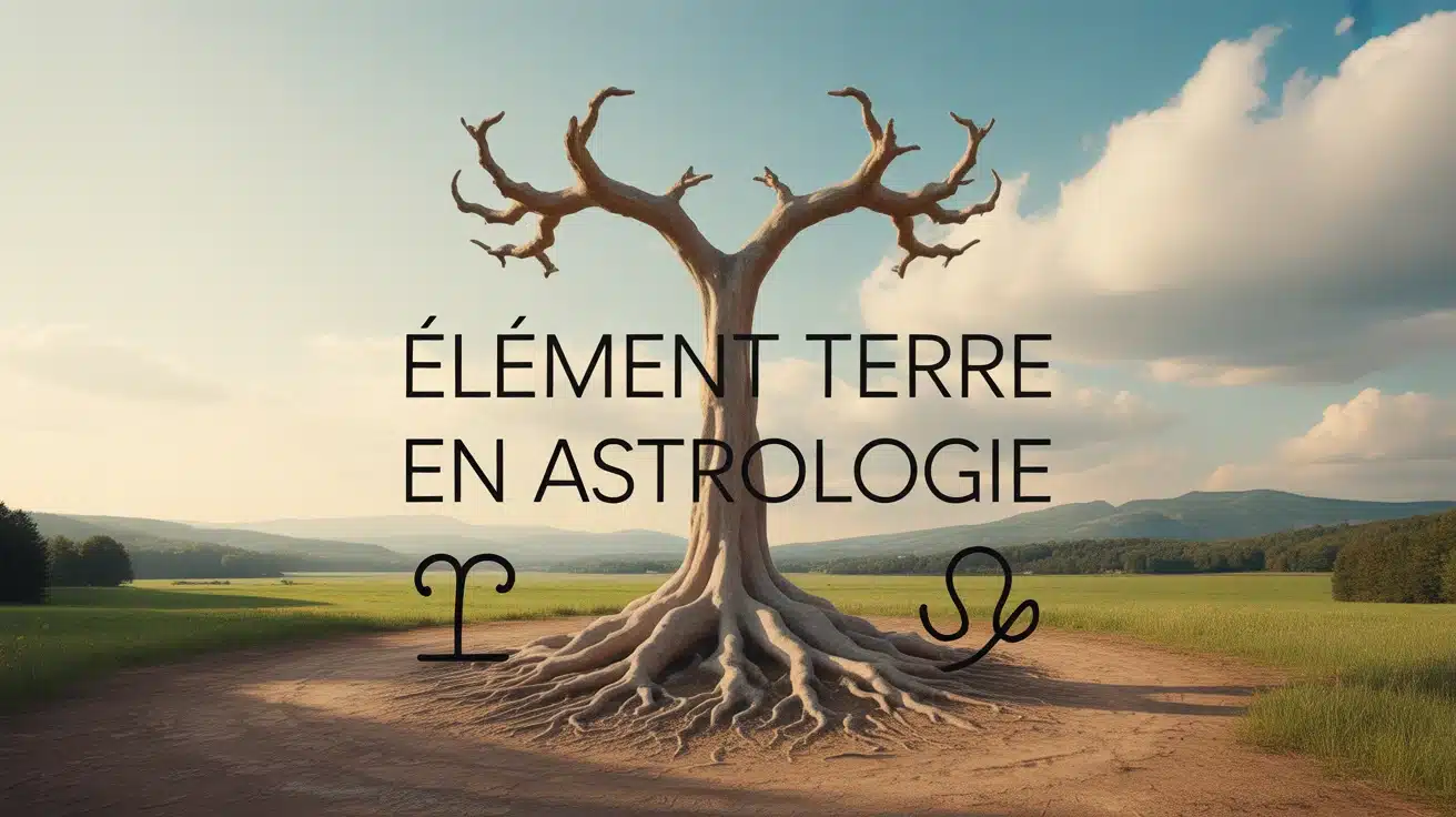 élément Terre en astrologie avec symboles Taureau Vierge Capricorne