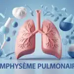 Illustration vectorielle de poumon pour emphysème pulmonaire