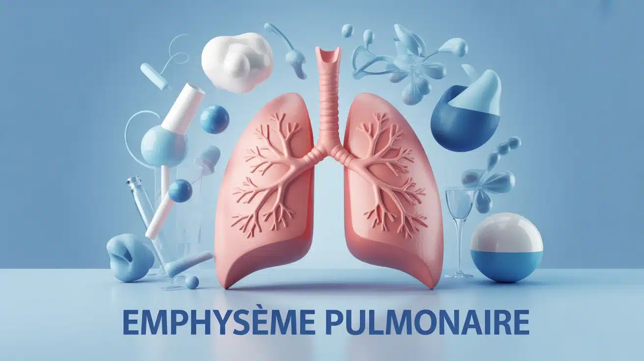 Illustration vectorielle de poumon pour emphysème pulmonaire
