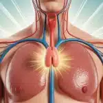 Illustration vectorielle ganglion sous l aisselle anatomie simplifiée