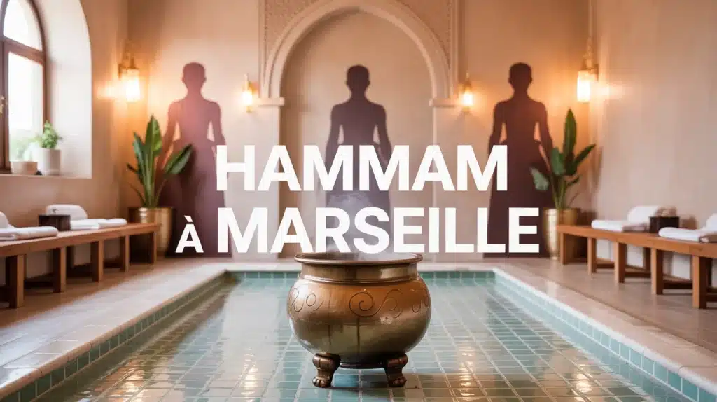 Illustration hammam à Marseille vapeur eucalyptus