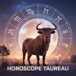Illustration vectorielle du signe Horoscope Taureau avec symboles planétaires