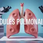 Illustration vectorielle moderne des nodules pulmonaires dans les poumons
