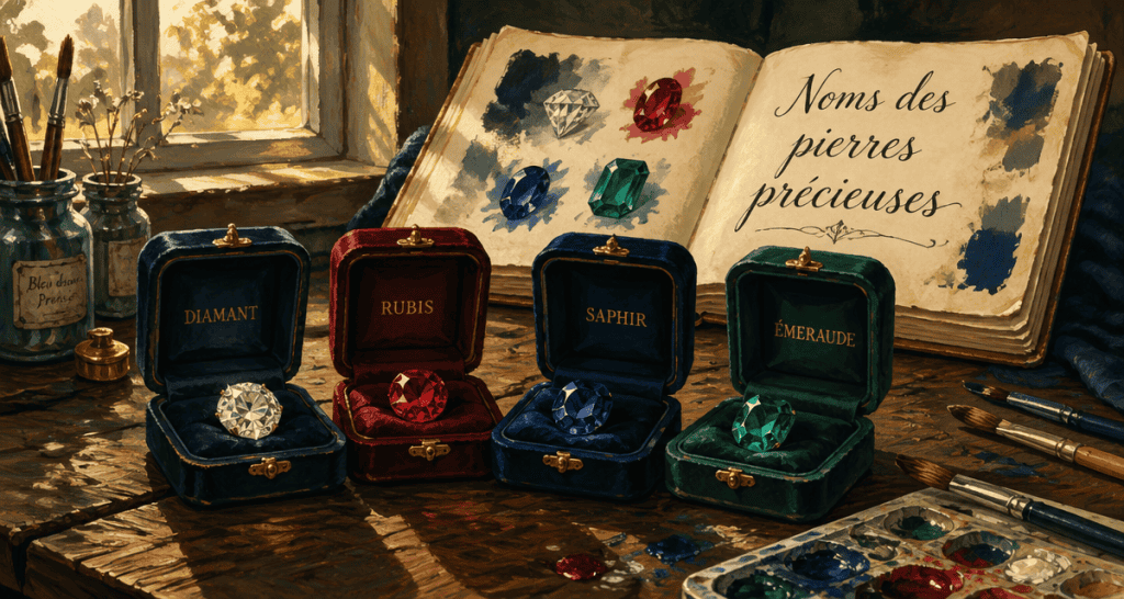 nom des pierres précieuses diamant rubis saphir émeraude