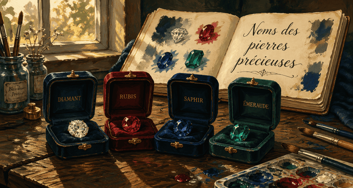 nom des pierres précieuses diamant rubis saphir émeraude