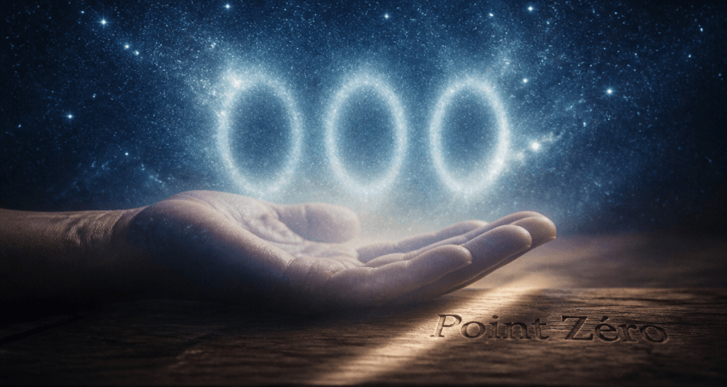 000 signification main ouverte halos lumineux