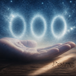 000 signification main ouverte halos lumineux