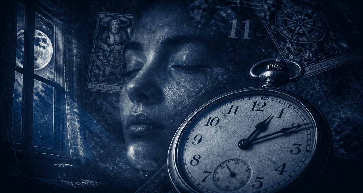 01h10 signification montre ancienne tarot symbole