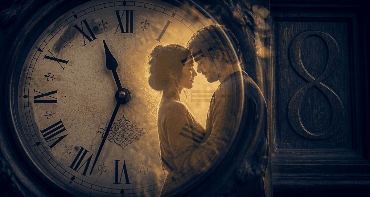 11h33 signification, horloge ancienne et couple réconcilié