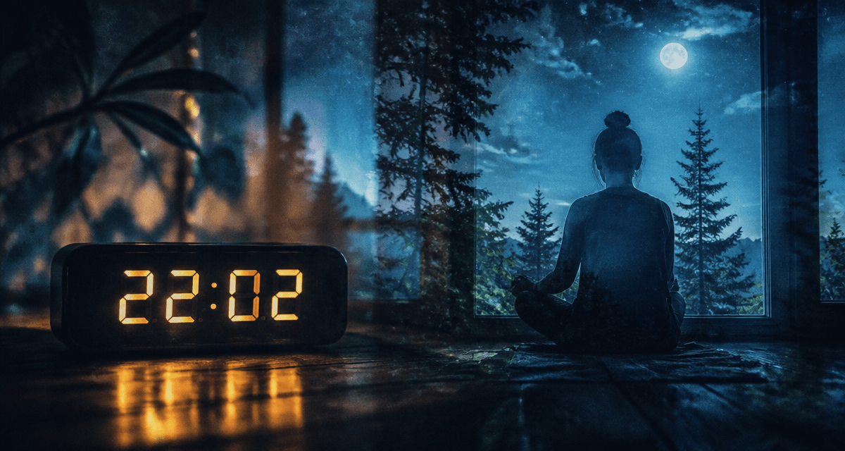 22h02 signification horloge méditation nuit