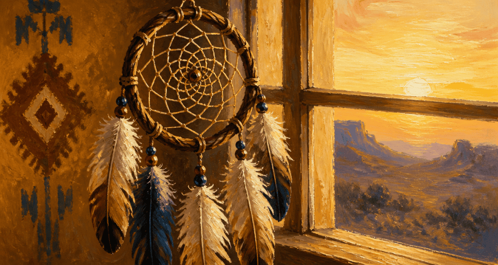 Attrape reve amerindien artisanal suspendu