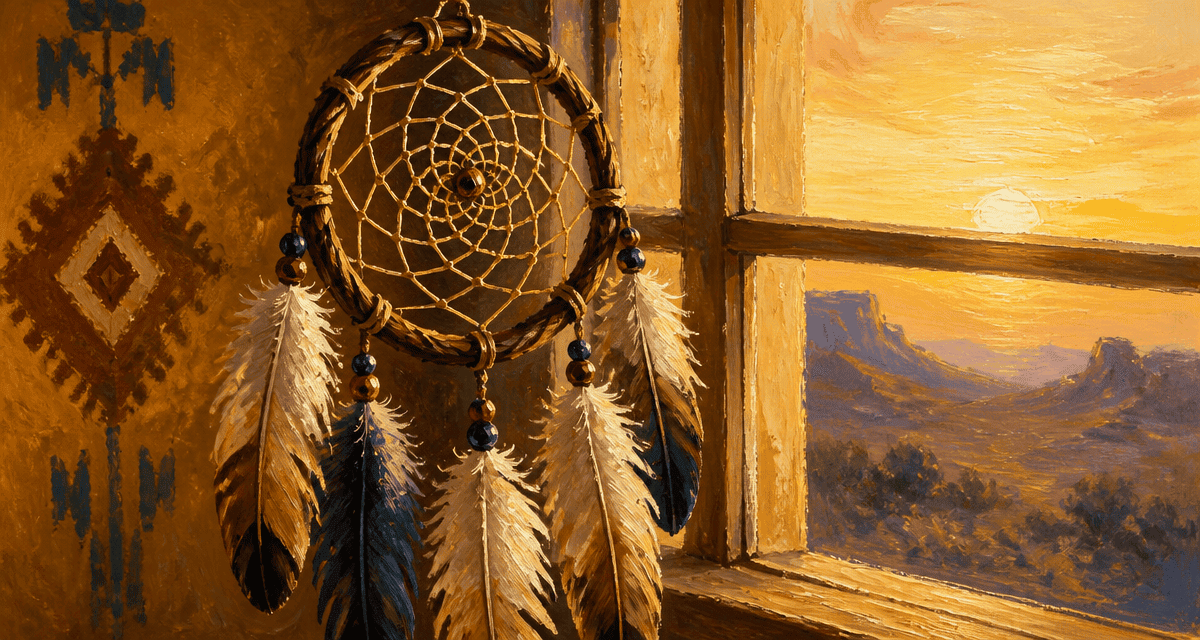 Attrape reve amerindien artisanal suspendu