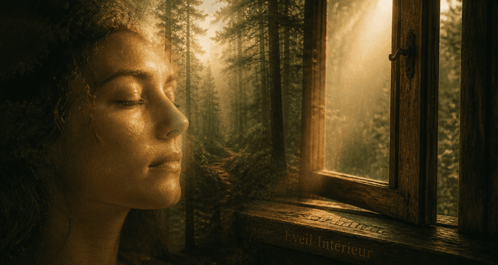combien de temps dure un éveil spirituel visage serein et lumière