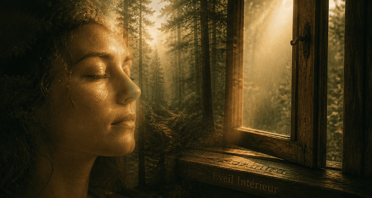 combien de temps dure un éveil spirituel visage serein et lumière