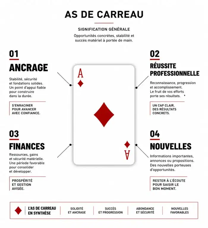 Infographie signification as de carreau cartomancie