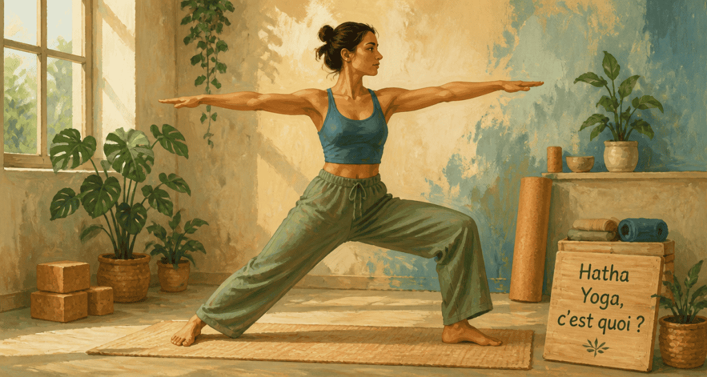 hatha yoga c est quoi femme posture guerrier II