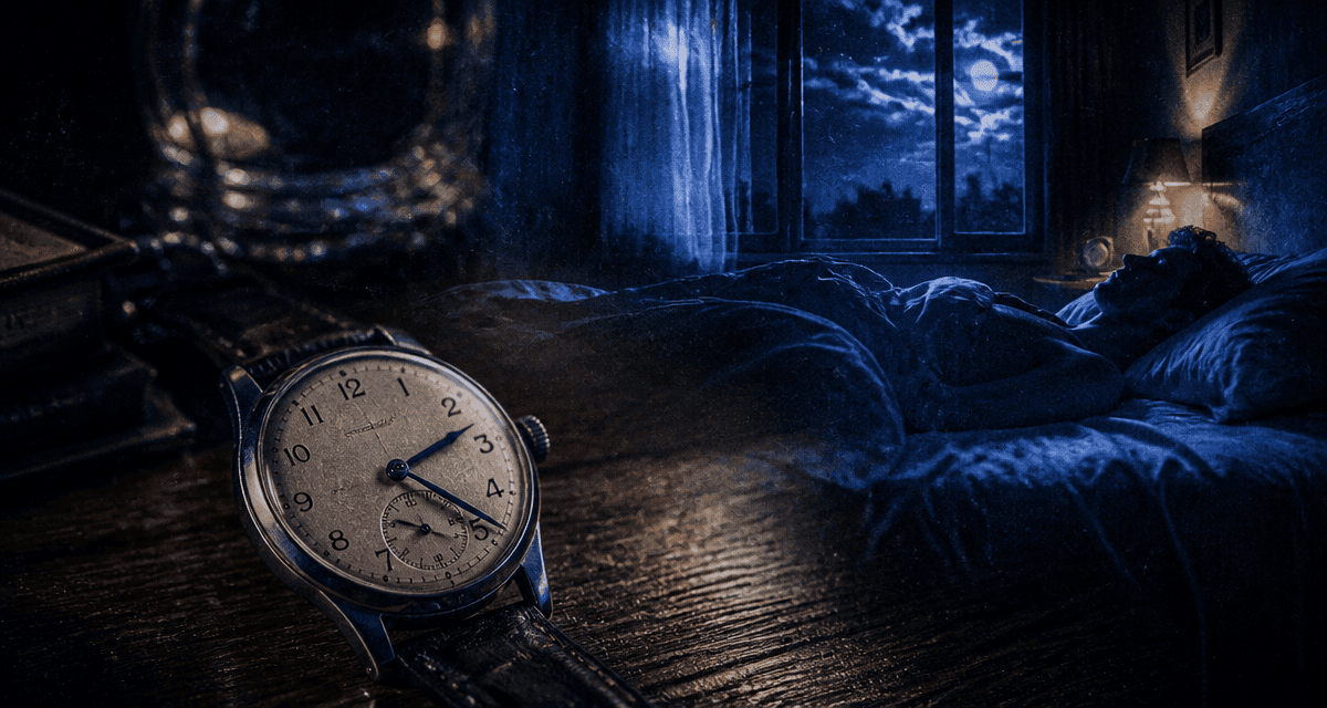 heure miroir 02h22 montre sur table bois