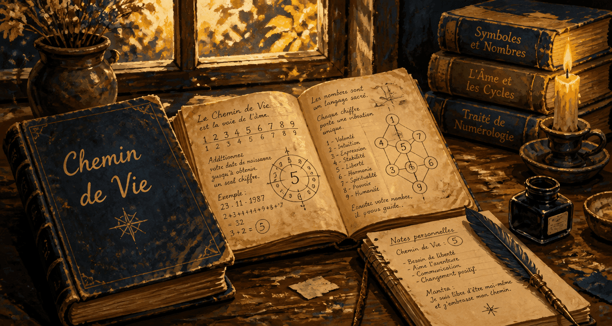 livre numerologie ouvert chemin de vie