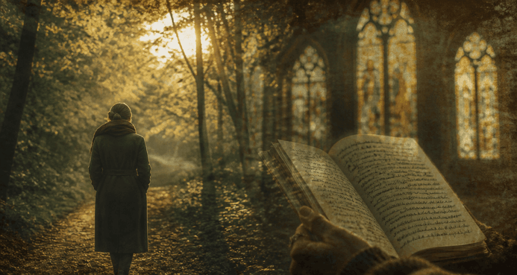 retraite spirituelle femme seule forêt abbaye carnet