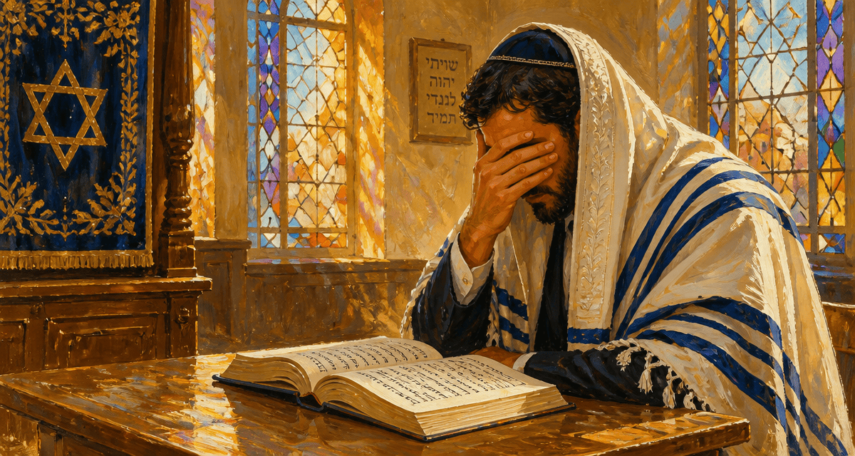 shema israël phonétique homme priant synagogue