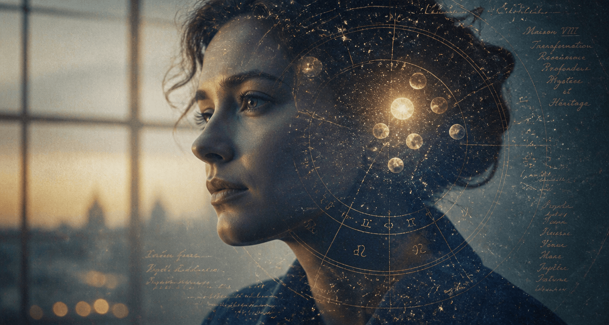 Stellium astrologie visage carte ciel