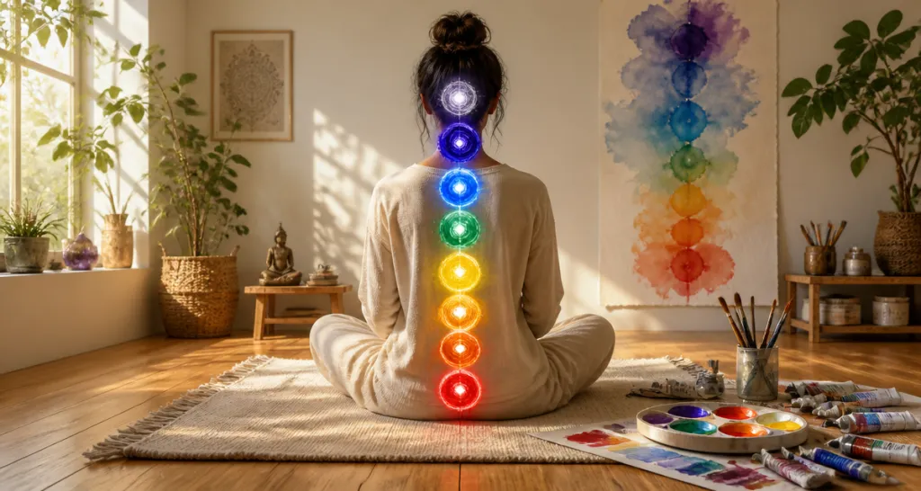 Couleur des chakras méditation sphères lumineuses