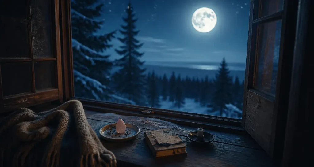 Lune du Loup 2025 signification : pleine lune du 13 janvier sur la neige