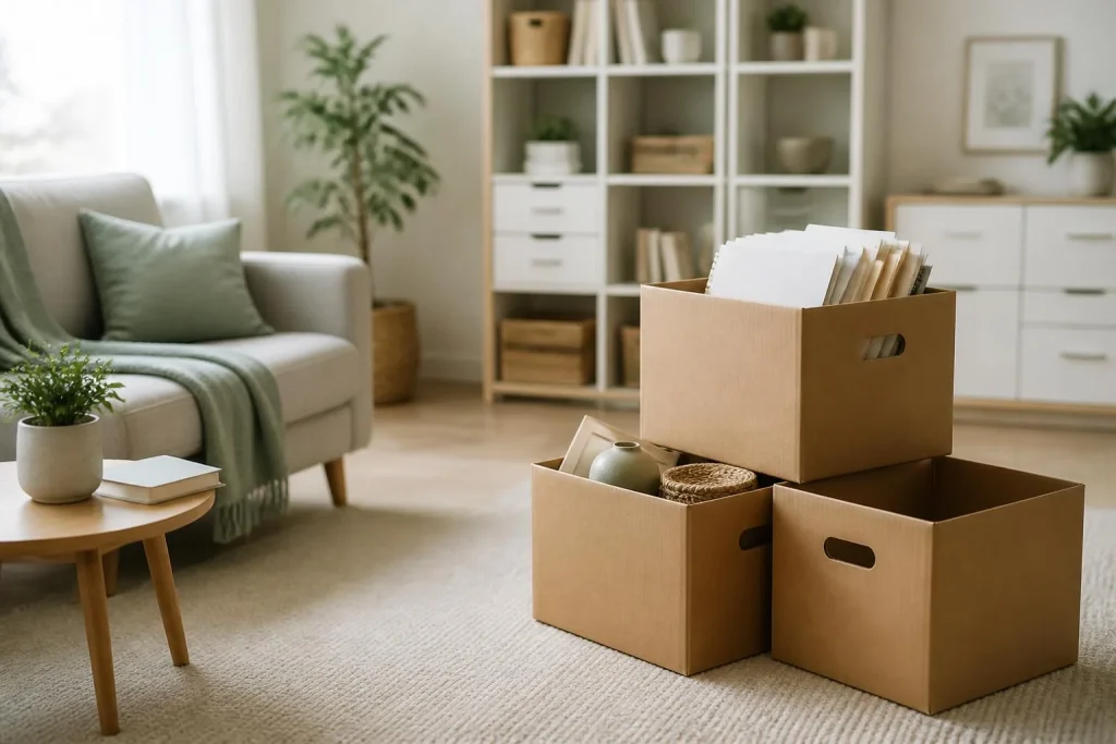3 cartons et la méthode des 3U pour désencombrer son intérieur et apaiser l’esprit