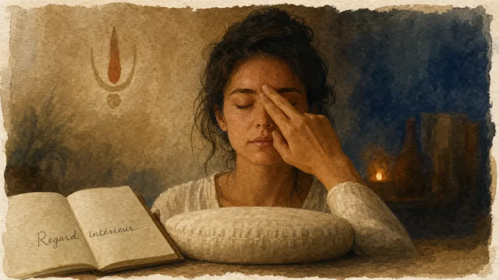 3e œil : symbole de vision intérieure, chakra Ajna et relaxation entre les sourcils