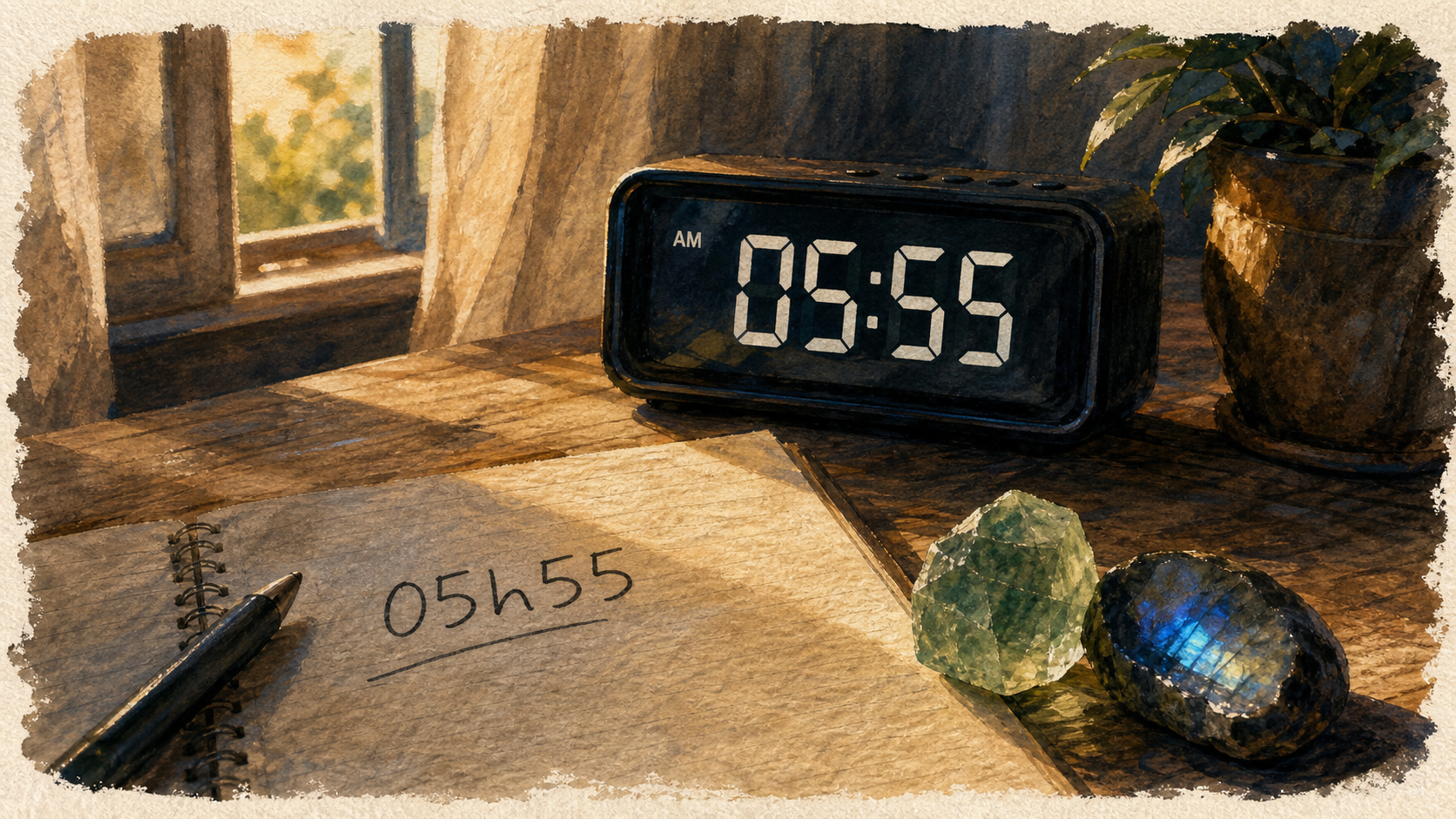 5h55 signification : heure miroir et transition réussie