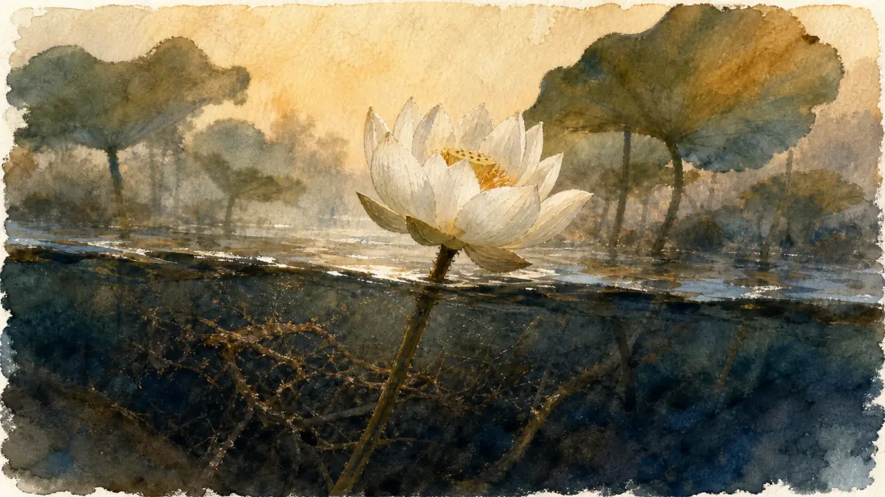 Fleur de lotus signification, pureté et couleur en gros plan