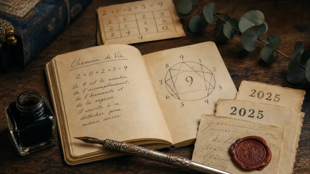 Numérologie 2025 : une année 9 pour clore, trier et préparer 2026