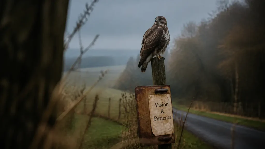 Voir une buse : vision, patience et discernement selon le vol, le rêve ou le plumage