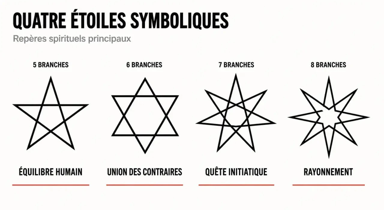 Étoile signification spirituelle : comparaison des branches et leurs sens
