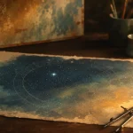 Étoiles astrologie : ciel sidéral avec étoile fixe brillante