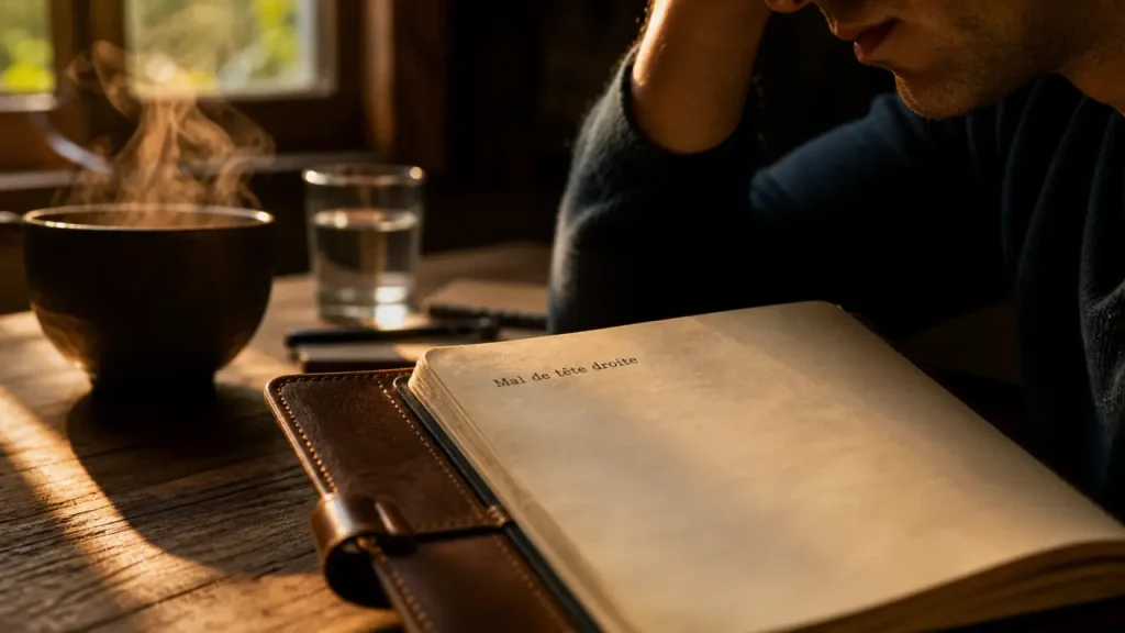Mal de tête côté droit : signification spirituelle du contrôle et des émotions retenues